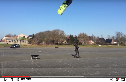 This is kite skateboarding